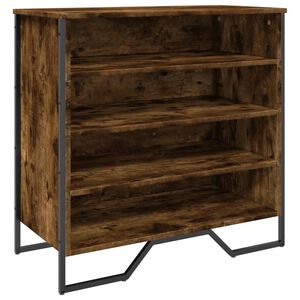 vidaXL Schoenenkast 80x38x78 cm bewerkt hout gerookt eikenkleurig