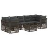 vidaXL Tuinbankenset 8 st Grijs poly rattan