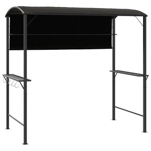 vidaXL Prieel met dak 220x110x200 cm antracietkleurig