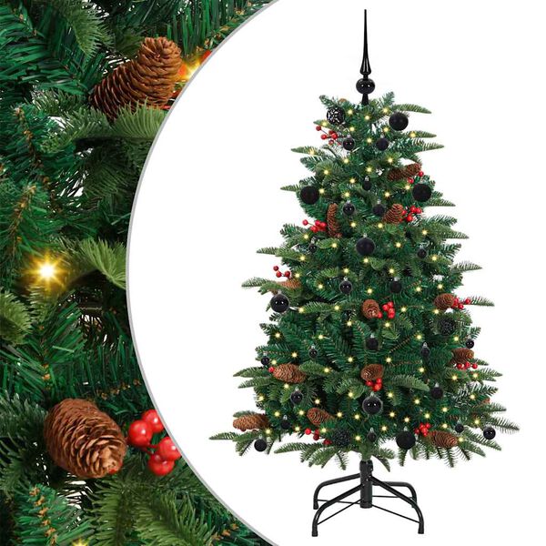 vidaXL Kunstkerstboom Groen 150 cm PVC en Metaal en Plastic