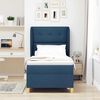 vidaXL Boxspringbed met Matras Donkergrijs 90x190 cm Blauw Stof
