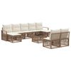 vidaXL Tuinbankenset 10 pcs Beige poly rattan