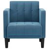 vidaXL Fauteuil met armleuningen Blauw 53 cm Fluweel
