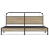 vidaXL Bedframe zonder matras metaal gerookt eikenkleurig 180x200 cm