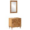 vidaXL Badkamerkastenset 2 st 62 x 33 x 58 cm Massief Mango Hout