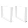 vidaXL Salontafelpoten 2 st V-vormig 70x(42-43,3) cm staal wit