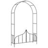 vidaXL Tuinboog met hek 138x40x238 cm ijzer zwart