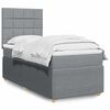 vidaXL Boxspring met matras stof lichtgrijs 90x190 cm