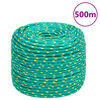 vidaXL Boottouw 10 mm 500 m polypropyleen groen