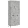 vidaXL Hoge kast 69,5x34x180 cm bewerkt hout betongrijs