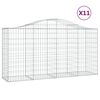 vidaXL Schanskorven 11 st gewelfd 200x50x100/120 cm ijzer