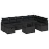 vidaXL Tuin Sofa Set 9 st poly rattan