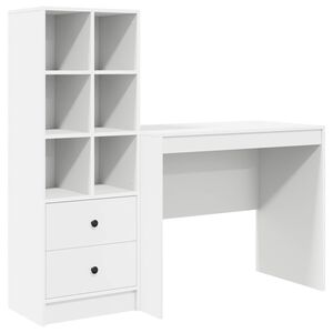vidaXL Bureau Wit 135,5 x 50 x 127 cm 2 st