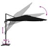 vidaXL Roma Parasol Zwart 286 x 285 x 265 cm Polyester en Aluminium