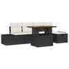 vidaXL Tuin Sofa Set 6 pcs Zwart poly rattan