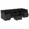 vidaXL 8-delige Loungeset met kussens poly rattan beige