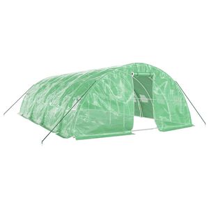 vidaXL Tuinkas met stalen frame 40 m&sup2; 8x5x2,3 m groen