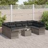 vidaXL Tuin Sofa Set met kussen 10 pcs Grijs poly rattan