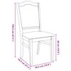 vidaXL Eetkamerstoelen met kussens 2 stuks wit massief hout rubber
