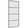 vidaXL Schuifdeur met beslagset 90x205 cm ESG glas zwart