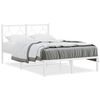 vidaXL Bedframe met hoofdbord metaal wit 120x200 cm