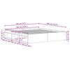 vidaXL Bedframe zonder matras 150x200 cm bewerkt hout zwart eikenkleur