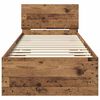 vidaXL Bedframe met hoofdeinde Oud Hout 75 x 190 cm Bewerkt hout