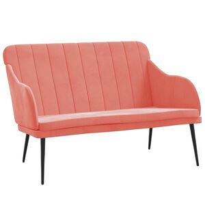 vidaXL Bankje 110x76x80 cm fluweel roze