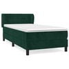 vidaXL Boxspring met matras fluweel donkergroen 80x200 cm