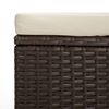 vidaXL Hockers met kussens 2 st 40x30x40 cm poly rattan bruin