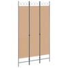 vidaXL 3-Panel Room Divider Beige 120 x 220 cm Stof