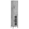 vidaXL Hoge kast 34,5x34x180 cm bewerkt hout betongrijs