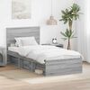 vidaXL Bedframe met hoofdeinde Grijs Sonoma 90 x 190 cm Bewerkt hout