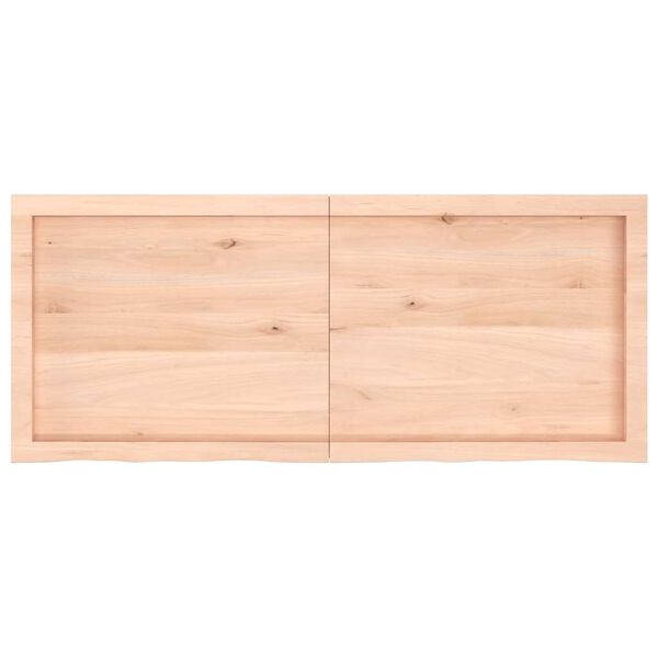 vidaXL Wastafelblad 120x50x(2-4) cm onbehandeld massief hout