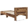 vidaXL Bedframe met hoofdeinde Oud Hout 100 x 200 cm Bewerkt hout