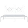 vidaXL Bedframe met hoofdbord metaal wit 140x190 cm