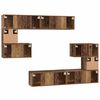 vidaXL Tv-meubelset Wandgemonteerd 8 pcs Oud Hout Bewerkt hout