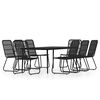 vidaXL 9-delige Tuinset zwart