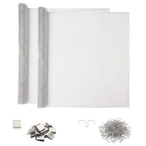 vidaXL Lichtschachtdeksel met clips 2 st 70 x 130 cm Aluminium zilver