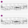 vidaXL Buiten bankenset met kussen 8 pcs Natuurlijk en Cr&egrave;me