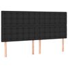vidaXL Hoofdbord zwart 160x5x118/128 cm kunstleer