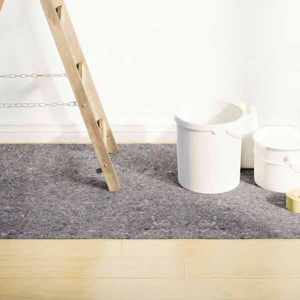 vidaXL Antislip schildersvlies 50 m 220 g/m&sup2; grijs