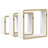 vidaXL Wandschappen kubus 3 st MDF wit