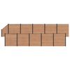 vidaXL Hek set 11 st 1830 x 186 cm WPC en Aluminium Bruin