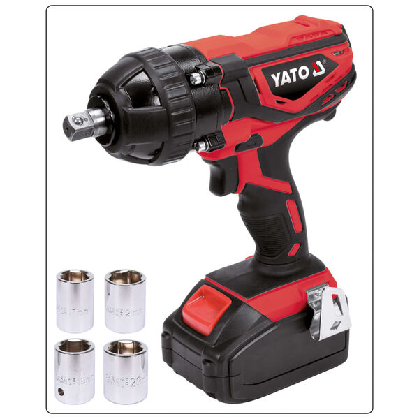 YATO Slagmoersleutel met 2,0Ah Li-ion-accu 1/2" 18 V 300 Nm