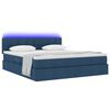 vidaXL Opbergbed met LED met matras met LED Blauw 180 x 200 cm Stof