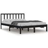vidaXL Bedframe massief grenenhout zwart 160x200 cm