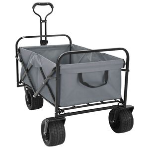 vidaXL Opvouwbare Bolderkar Grijs 89 x 63 x 96 cm