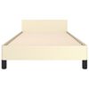 vidaXL Bedframe met hoofdeinde zonder matras 90x200 cm crèmekleurig