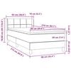 vidaXL Boxspring met matras fluweel lichtgrijs 90x210 cm